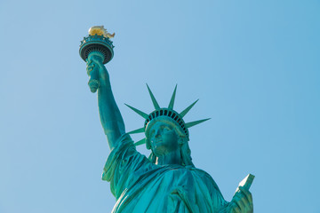 Fototapeta premium The statue of liberty in New York Harbor.
