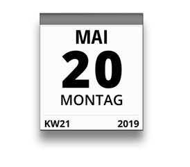 Kalender für Montag, 20. MAI 2019 (Woche 21)