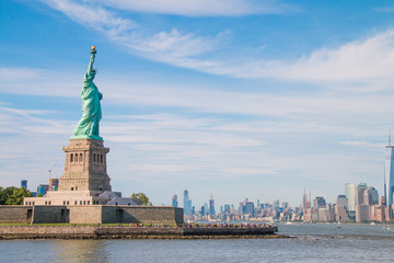 The statue of liberty in New York Harbor. © marls