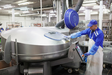 The meat in the Grinder. the meat industry.