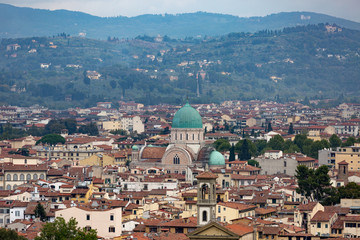Fototapeta na wymiar Cityscape view of Florence with the acadamy building in the middle
