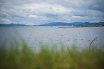 Blue lake among tranquil woods to relax with calm on vacation