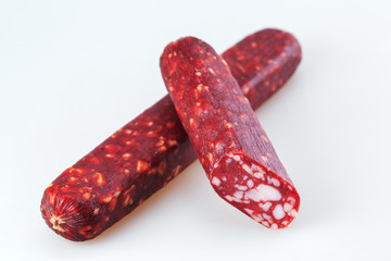 sausage on a white background