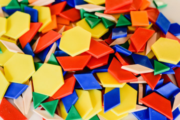 Geometry and mathematics materials in a Montessori classroom