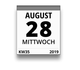 Kalender für Mittwoch, 28. AUGUST 2019 (Woche 35)