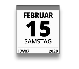 Kalender für Samstag, 15. FEBRUAR 2020 (Woche 07)