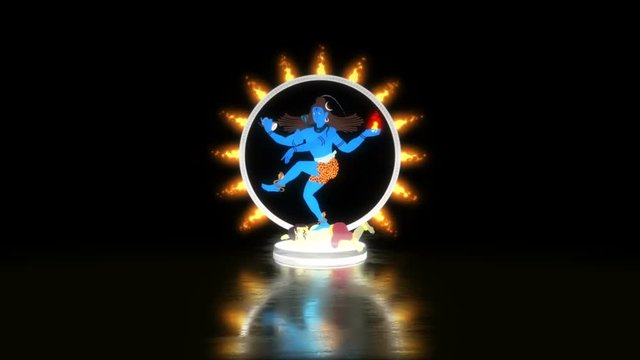 Lord Shiva Dancing on Apasmara in a Ring of Fire