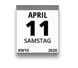 Kalender für Samstag, 11. APRIL 2020 (Woche 15)