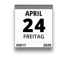 Kalender für Freitag, 24. APRIL 2020 (Woche 17)
