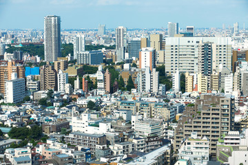 Naklejka premium Krajobraz miejski tokio