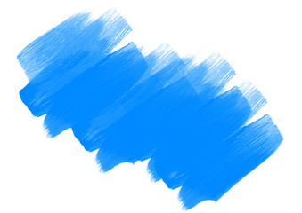 Blue watercolor background stain with watercolor paint and brush strokes