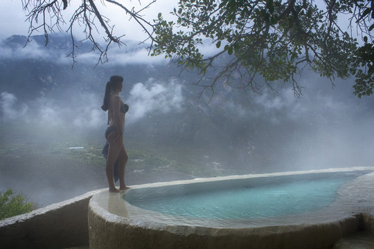 Tolantongo, caves of beautiful blue waters, Tolantongo river, Hidalgo, Mexico.