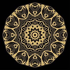 Decorative mandala flower ornament. pattern. vector. Tribal Ethnic Arabic, Indian, motif. for fashion design, wallpaper, invitation.