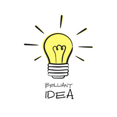 Light bulb. Great idea Bulb icon clipart. Vector illustration.