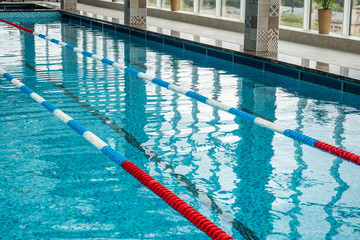 Lane are limited floats in swimming pool