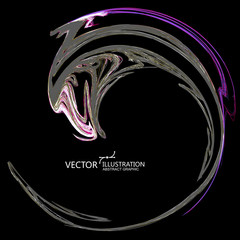 Oily abstract graphic, vector background.