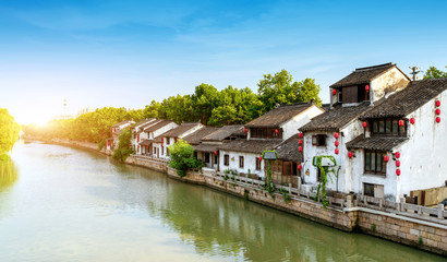Fototapeta na wymiar Historic scenic old town Wuzhen, China