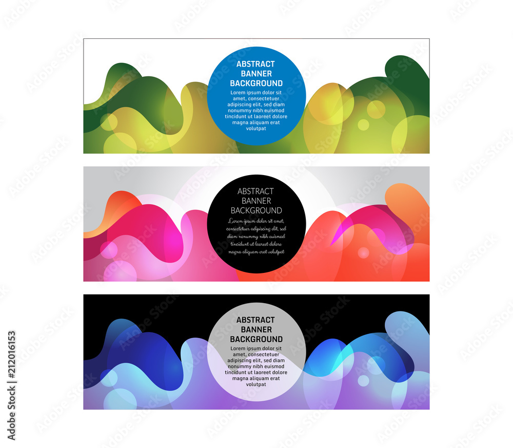 Canvas Prints set of abstract banner background designs in vector format, for your design needs such us promotiona
