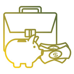 portfolio with money dollars