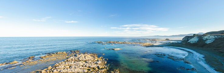 Beautiful landscape view from the Point Kean Viewpoint, Kaikoura New Zealand.