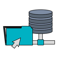 file folder with disk data server