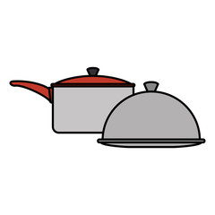 Obraz premium kitchenware utencils metal icons