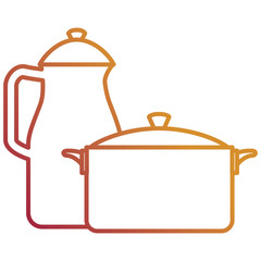 kitchenware utencils metal icons