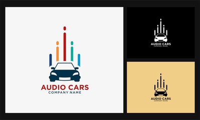 Naklejka premium audio cars icon logo