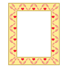 Frame rectangle of wavy line card