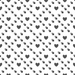 Heart in square seamless pattern