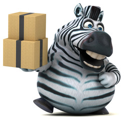 Fun zebra - 3D Illustration © Julien Tromeur