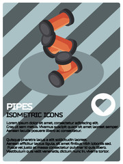 Pipes color isometric poster