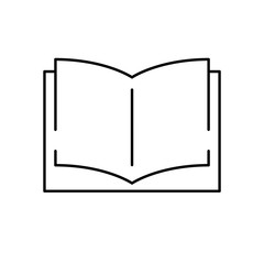 Book icon vector, solid illustration, pictogram isolated on white