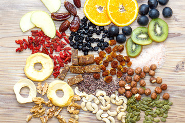 Background  Texture Healthy Food and Energetic Lifestyle Concept