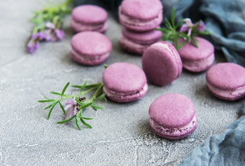 french macarons with lavender flavor