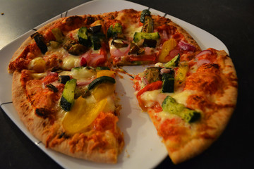 Delicious Vegetarian Vegan Pizza with Vegan Cheese and Delicious Gluten Free Crust