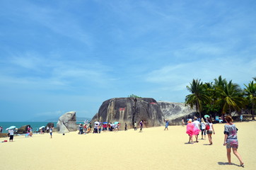 Huge stones in the park World's end, China, Hainan, Sania