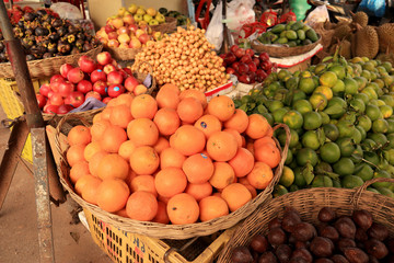 Local Market in Siem Reap, Selling Vegetables and Fruits, and Groceries.