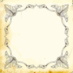 Vector baroque of vintage elements for design. 