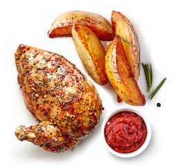 roasted chicken and potatoes