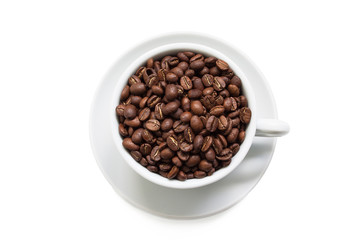 A cup of coffee beans