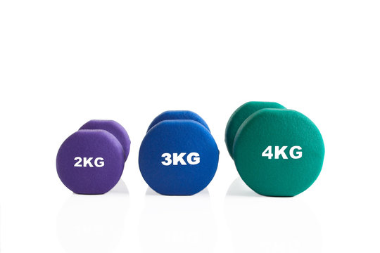 Set of fitness dumbbells