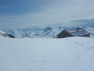 beautiful skitouring day at grossvenediger in austria