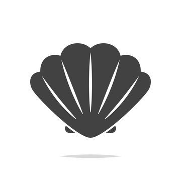 Seashell icon vector isolated