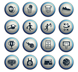 basketball icon set