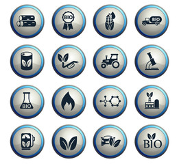 bio fuel icon set