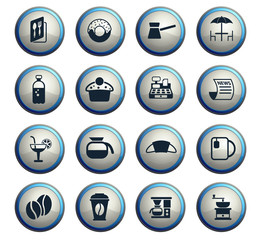 cafe icon set