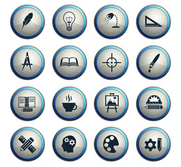 creative process icon set