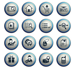 e-commerce interface icon set