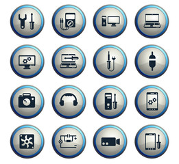 electronics repair icon set